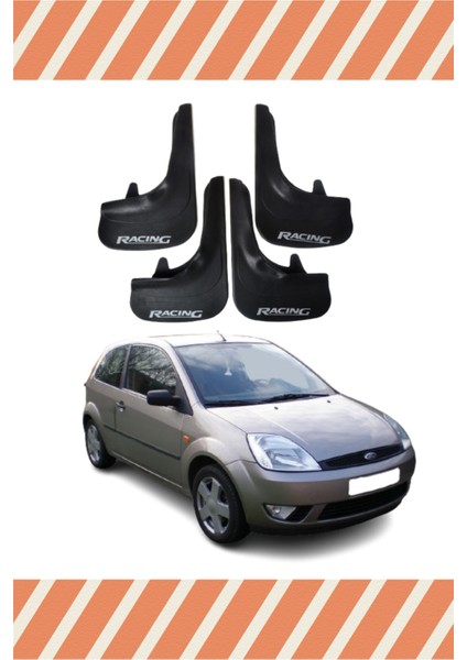 Ford Fiesta 2002-2009 Racing Yazılı 4'lü Tozluk Çamurluk Paçalık