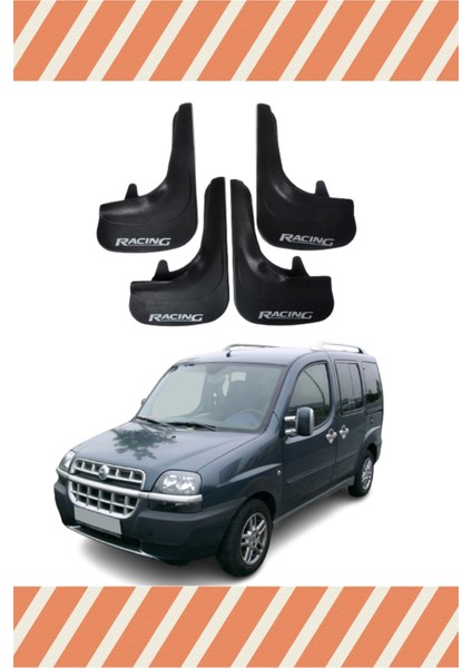 Fiat Doblo 2000-2010 Racing Yazılı 4'lü Tozluk Çamurluk Paçalık