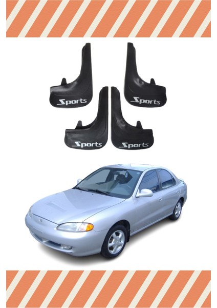 Hyundai Elentra 1996-2001 Sports Yazılı 4'lü Tozluk Çamurluk Paçalık