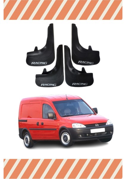 Opel Combo 2001-2012 Racing Yazılı 4'lü Tozluk Çamurluk Paçalık