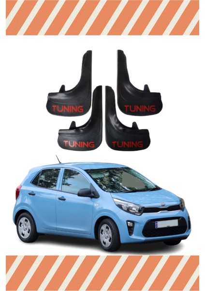 Kia Pıcanto Tunıng Yazılı 4'lü Tozluk Çamurluk Paçalık