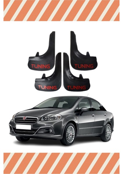 Fiat Linea Tüm Kasalar Tunıng Yazılı 4'lü Tozluk Çamurluk Paçalık