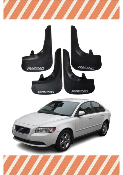 Volvo S 40 Racing Yazılı 4'lü Tozluk Çamurluk Paçalık