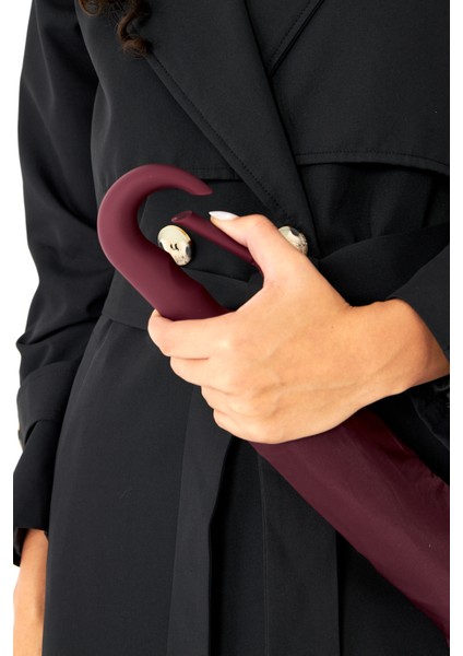 Otomatik Açılır Fiber Telli Kanca Saplı Şemsiye, Dayanıklı ve Şık Tasarım