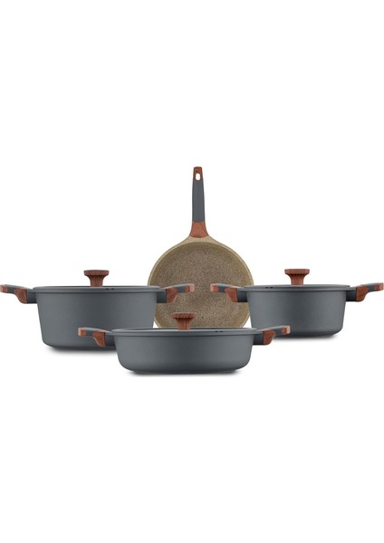7 Parça Granit Tencere Seti