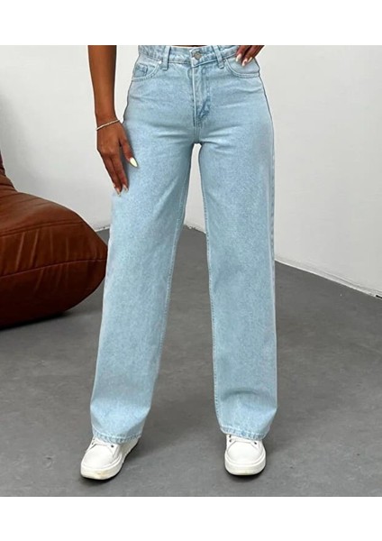 Büyük Beden Kadın Pantolon- Açık Mavi fiyatları