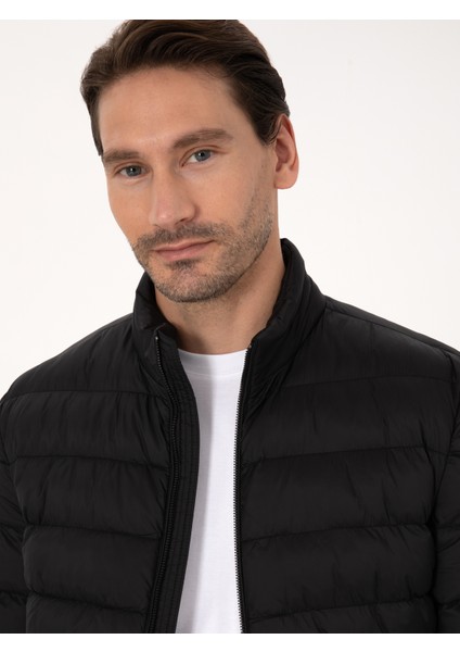 Erkek Siyah Ince Kapütone Mont 50319255-VR046 fiyatları