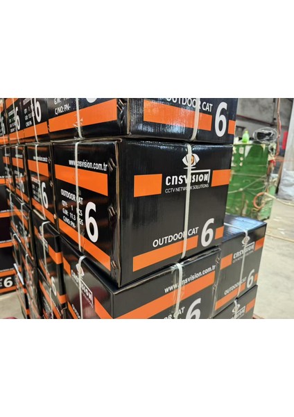 CNSVİSİON-305 Metre Cat6 23AWG Cat6 Kablo Outdoor Turuncu Dış Mekan Cat6 Utp Kablo Zırhlı Cat6 Kablo fiyatları