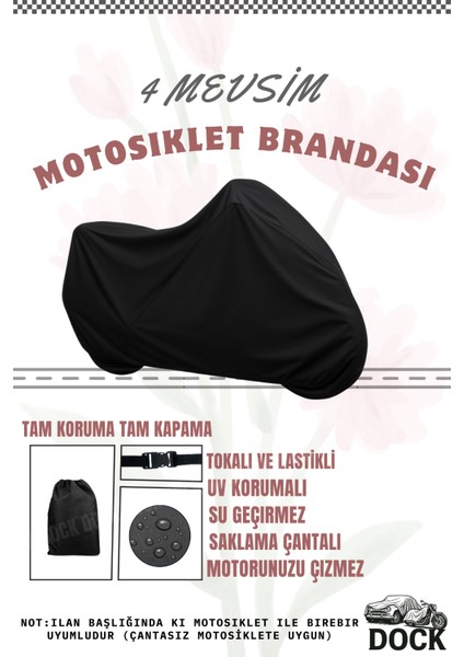 Siyah Haojue Hj 125 Motosiklet Brandası(4 Mevsim)