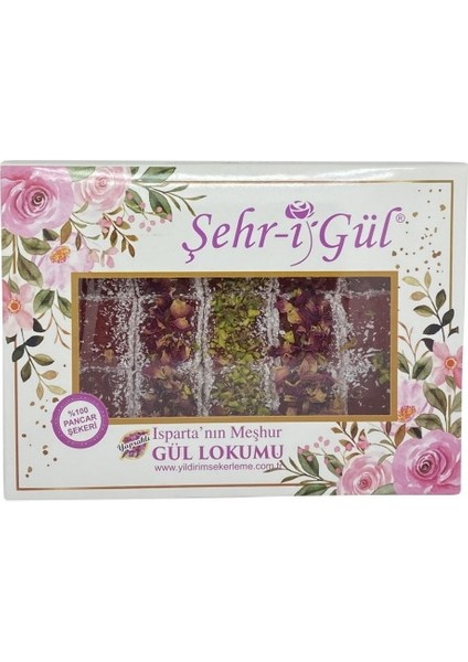 Şehr-I Gül 250 Gr. Yapraklı Gül Lokumu