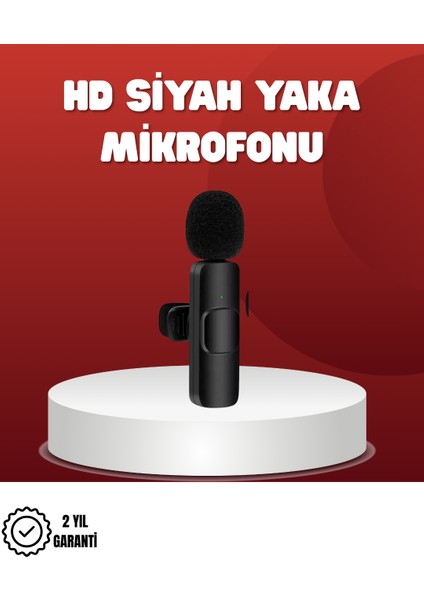 2’li Kablosuz Yaka Mikrofonu iPhone Için Profesyonel Video Ses