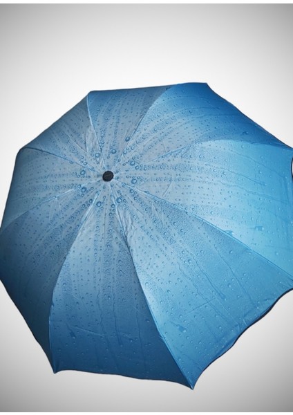 8 Telli Katlanabilir Metalik Şemsiye, Şık ve Kullanışlı Dış Mekan Aksesuarı