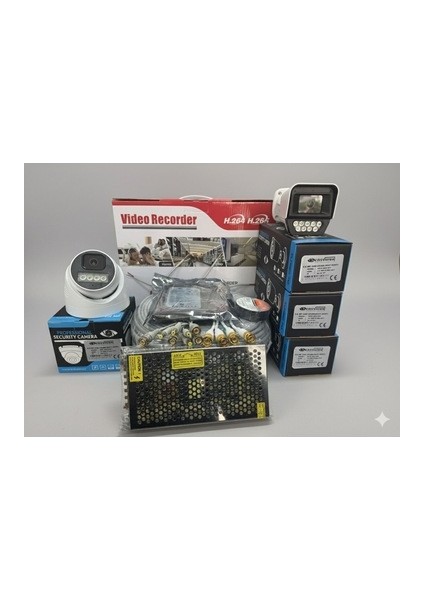 6'lı Ahd Full Hd Renkli Kamera Sistemi