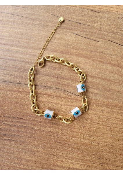 Nazar Boncuklu Paslanmaz Çelik Bileklik fiyatları