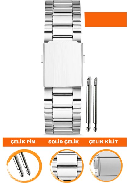 12mm-14mm-16mm-18mm-20mm-22mm-24mm saatlerle uyumlu metal saat kordonu kayışı m16pd4-s