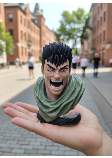 3D Guts Berserk Aksiyon Figür Biblo Büst-Anime Manga Figür-Fanart