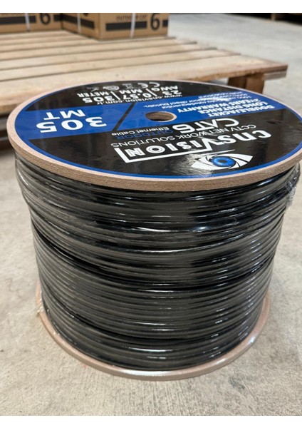 Cnsvision 305 Metre Cat6 23AWG Cat6 Kablo 057 Çift Çeket Outdoor Dış Mekan Cat6 Utp Kablo fiyatları