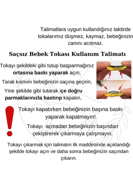 Yenidoğan Bebek Tokası El Emeği Karma 4'lü Set Saçsız Kahve Bebek Toka Seti indirimleri