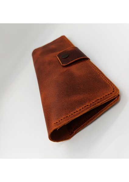 Crazy Hors Deri Tamamen El Işçiliği Cüzdan 4 Kartlık 2 Büyük Alanı 20X19,5 Acık Hali NLU102