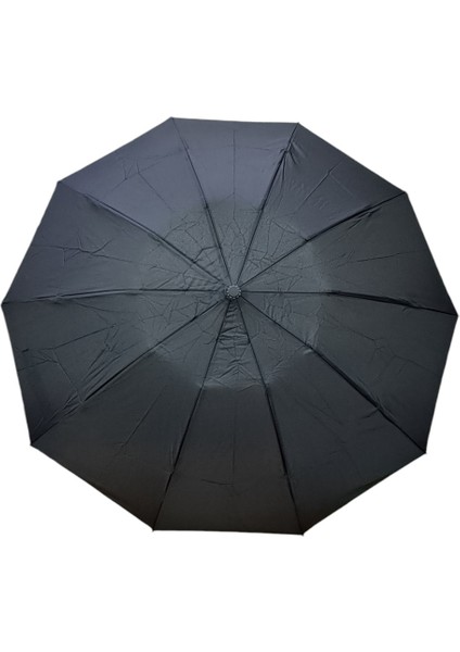 Fiber Gövde Tam Otomatik 10 Telli Renkli Şemsiye, Rüzgarda Dayanıklı ve Şık Tasarım