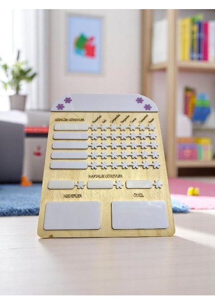 Alışkanlık Panosu, Çiçeklim, Akrilik Panolu Alışkanlık Kazanım, Sorumluluk Takip Listesi, To-Do List