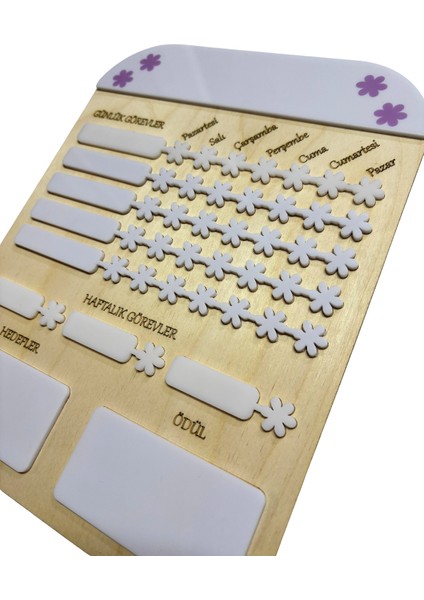 Alışkanlık Panosu, Çiçeklim, Akrilik Panolu Alışkanlık Kazanım, Sorumluluk Takip Listesi, To-Do List fırsatları