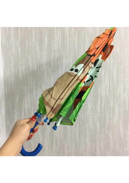 Çocuklar Için Renkli Desenli Katlanabilir Sevimli Şemsiye