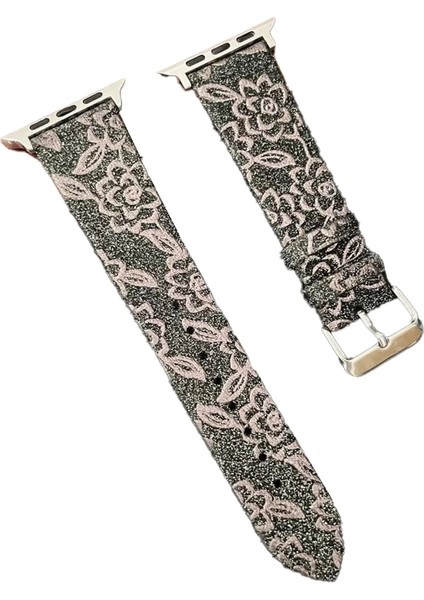 Apple Watch 42MM Creeper Desenli Kordon - KAHVERENGI-(5796) - SB001M-4A0SQ0