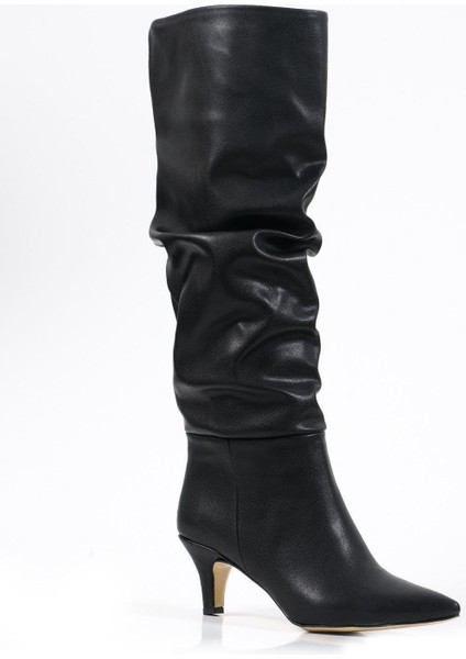 Kadın Tamara Siyah Buzgülü Sivri Burun Çivi Topuk Çizme fırsatları