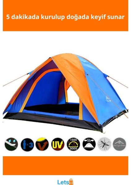 4 Kişilik Kolay Kurulum Su Geçirmez Kamp Çadırı fiyatları