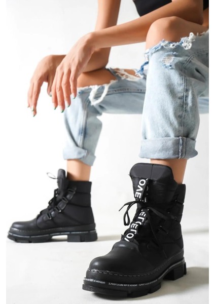 Kadın Fasion Siyah Paraşüt Kumaş Kar Botu fiyatları