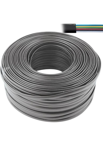 Artar 6'lı Flat (Köken) Telefon Kablosu 100 Metre