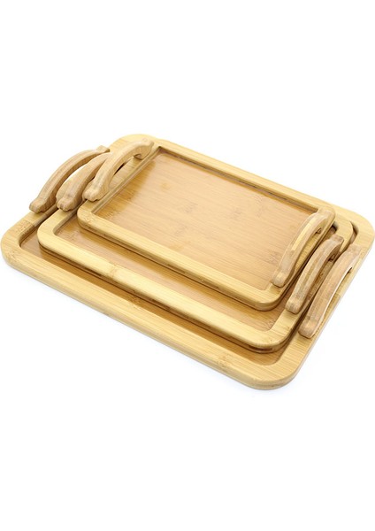 3'lü Bambu Tepsi 3