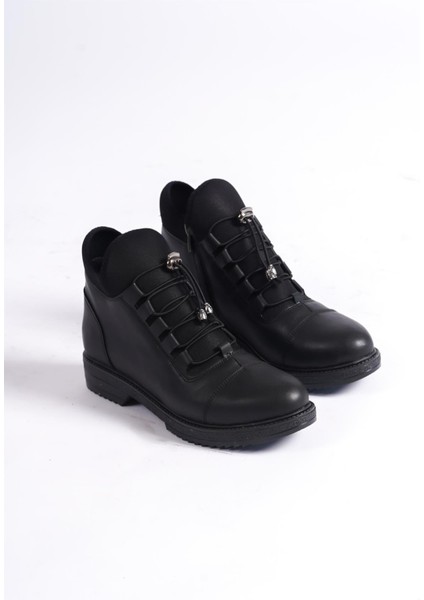 Kadın Cesi Siyah Streç ve Bağcık Tedaylı Bilek Boy Termo Taban Bot fırsatları