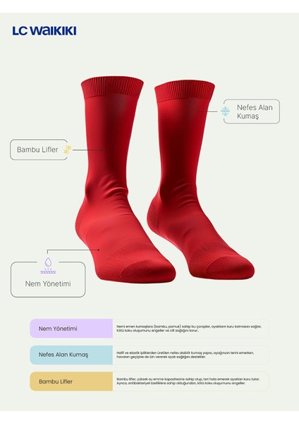 Yeni Sezon Erkek Çocuk Bambu Soket Çorap 5'li fırsatları