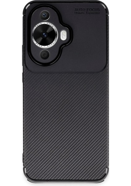 Huawei Nova 12S Kılıf Auto Focus Karbon Kapak - SIYAH-(5796) - SB001M-4A1HE8