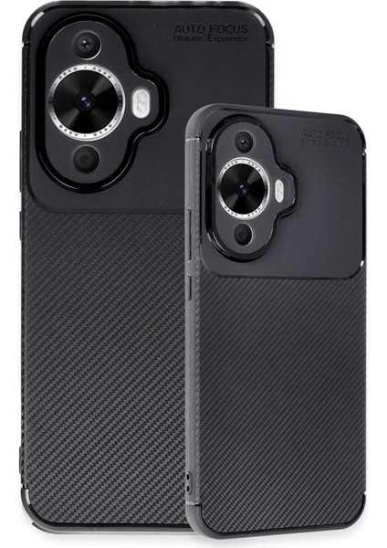 Huawei Nova 12S Kılıf Auto Focus Karbon Kapak - SIYAH-(5796) - SB001M-4A1HE8 modelleri