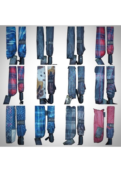 Renkli 10 Telli 3 Kırmalı Otomatik Şemsiye, Pratik ve Şık Tasarım modelleri