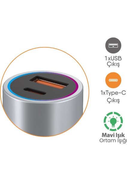 Samsung Galaxy S20 / S21 / S22 / S23 / S24 / S25 Ultra Uyumlu 45W Hızlı Araç Şarj Başlığı indirimleri