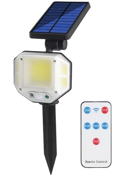 PM-14917 Sensörlü Kumandalı 3 Kademeli Solarlı Bahçe Aydınlatma Lambası