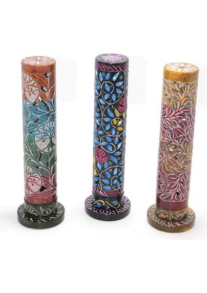 Obsidian Taşı Işlemeli Kule Tütsülük 1