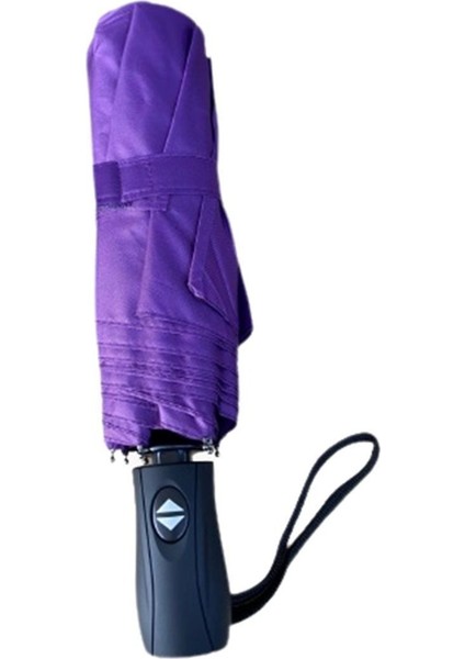 Mor Tam Otomatik Rüzgarlı Hava Dayanıklı Şemsiye, Çok Renkli, Hafif ve Şık Tasarım fırsatları