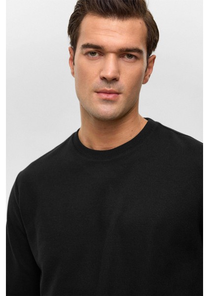 O Yaka Selanik Siyah Erkek Sweatshirt SW2013700013 modelleri