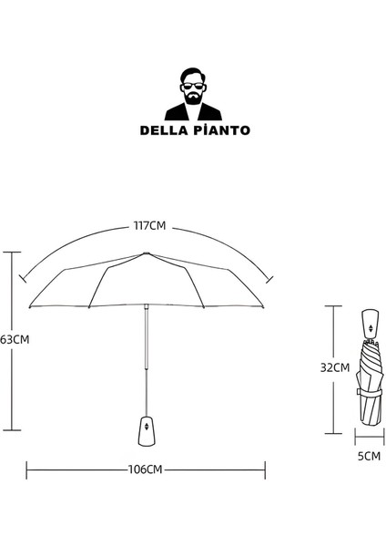 Tam Otomatik Unisex Şemsiye, Dayanıklı 8 Fiber Tel, Şık ve Kullanışlı. indirimleri