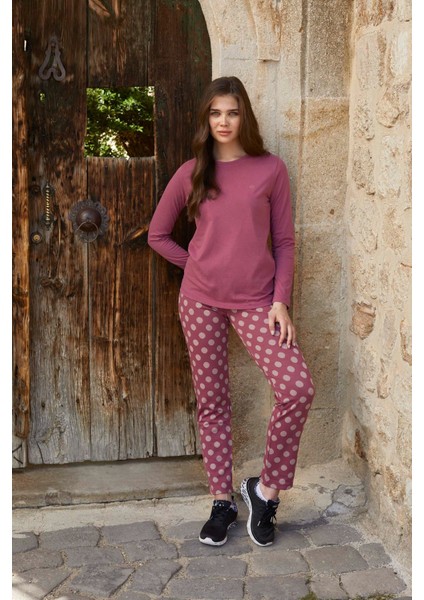 Jakarlı Triko Pıjama Takımı 4399