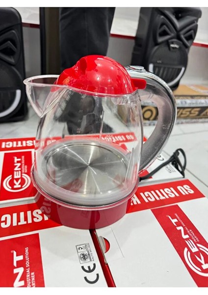 1litre Oto Su Isıtıcı Kettle Büyük Boy Ketil Termostatlı Işıklı Yeni Seri modelleri