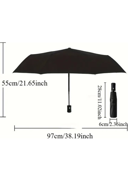 Kompakt Otomatik Şemsiye, Siyah Renkli ve Şık Kılıfıyla Pratik Kullanım Sağlar indirimleri