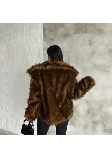 Kadın Kılçıllı Suni Kürk Çıt Çıt ve Cep Detaylı Mont modelleri