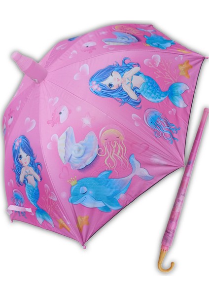 Renkli Çocuk Şemsiye, Dayanıklı ve Şık 8 Telli Tasarım