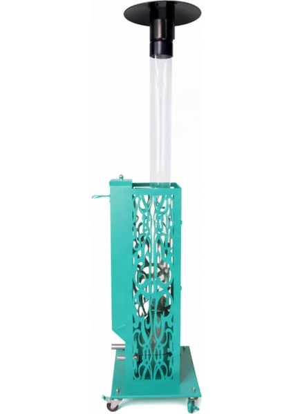 Retro Turkuaz Tekerlekli Lazer Korumalı Füze Pelet Soba modelleri